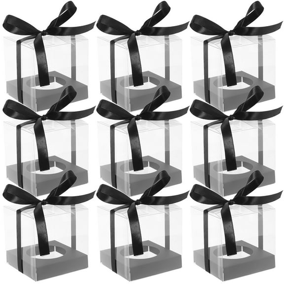 Individual Cupcake Holders 30 Pcs Transparent Box Bulk Cheesecakes Perfect Fit Carrier