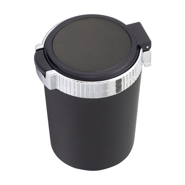 Cendrier de Voiture avec Doublure Intérieure en Métal et Clip de Ventilation, Couvercle à Ouverture d'Une Main avec Lumière Led pour Véhicule et Usage Domestique, 4,05x2,91x2,91 Pouces, Poids de 0,25 Lb