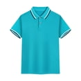 thumbnail image 2 of UACY Boys Polo Shirts Short Sleeve Vintage Knit Golf Shirts School Uniform Shirt Kids Casual Tee Tops, 2 of 9