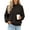 Black, variant on Mock-Neck Sweatshirt for Women Raglan Long Sleeve Baggy Loose Fitted Fall Casual Pullover Tops
