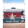thumbnail image 5 of 4th of July RV Awning Sun Shade Screen 9'X15.3' 250 Years America Mesh Sunscreen Patriotic Star Retro Wood Grain Awning Shade Screen with Zipper UV Blocker Completed Kits for RV Motorhome Camper, 5 of 7
