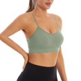 thumbnail image 2 of Débardeurs avec Soutien-Gorge Intégré Camisole Rembourrée à Bretelles Spaghetti en Tissu Doux et Extensible pour le Gym, 2 of 9