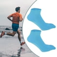 thumbnail image 5 of 4 Pairs Full Finger Toe Socks Men Women Non Slip Sticky Five Finger Socks for Sport Exercise Yoga Daily Fit Sky Blue, 5 of 7