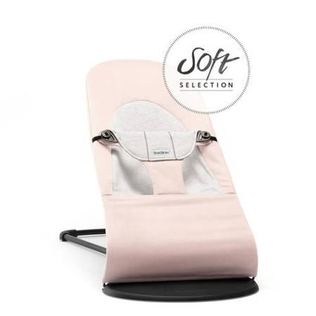 Babybjorn Bouncer Balance Soft Light Pink Gray Cotton Jersey Babybjorn Bouncer Balance Soft Light Pink Gray Cotton Jersey