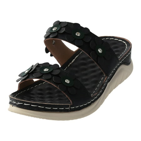 

fvwitlyh Cloud Sandals Womens Summer Espadrille Wedge Wedge Wedge Sandals Ankle Buckle Strap Closed Toe Shoes