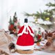 thumbnail image 4 of Funda para botella de vino navideña, tela roja, decorativa, para botellas de vino, champán y licor, reutilizable, accesorio festivo para fiestas, papel de regalo para Navidad, oficina, cumpleaños y, 4 of 6