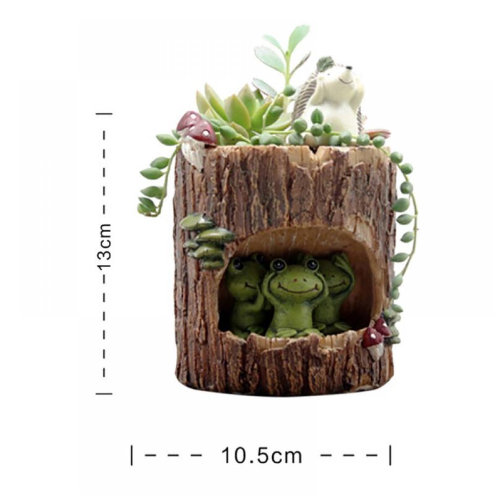Cute Frog Flower Sedum Succulent Pot Planter Bonsai Trough Box Plant Bed Office Home Garden Pot Decoration - image 3 of 6