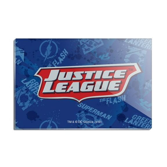Justice League Logo Rectangle Acrylic Fridge Refrigerator Magnet