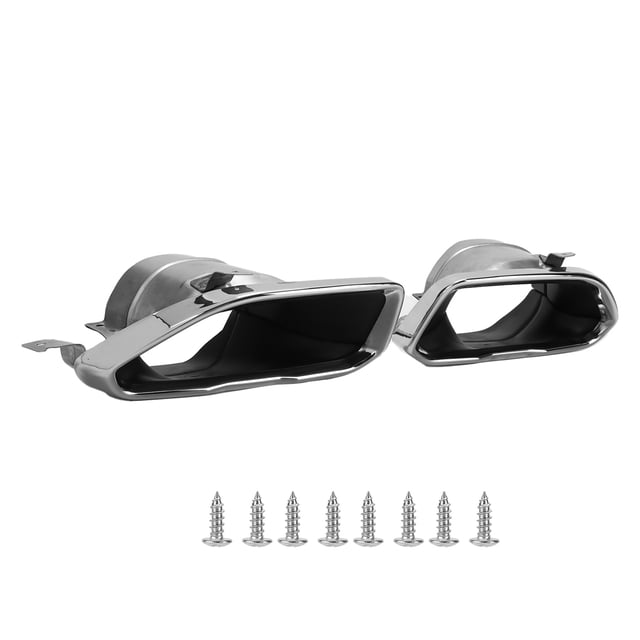 Juego de puntas de silenciador de escape de repuesto para embellecedor de tubo de extremo para Serie 3 G20 G21 M Sport M340 2019-2021, plateado cromado Jadeshay A