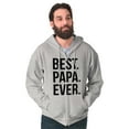 thumbnail image 4 of Best Papa Ever Fathers Day Gift Zip Hoodie Sweatshirt Men Brisco Brands X, 4 of 6