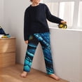 thumbnail image 5 of Susaid Blue Viper Snake Closeup Face Print Soft Teen Sleep Pants, Long Pajama Bottoms with Two Pockets and Elastic Waist, Designed for Ages 5-16-Small, 5 of 6