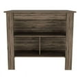 thumbnail image 1 of FM FURNITURE Brooklyn 3-Shelf Modern Engineered Wood Kitchen Island in Brown, 1 of 8