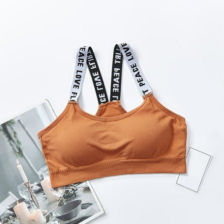 MITCOWBOYS Tank Tops for Women 2024  Women Sexy Sports Bra Tops for Gym Top Fitness Yoga Female Pad Sportswear Vest Tank Tops Sport Push Up Bralette  Shirts for Women  Pink Shirt  Yellow