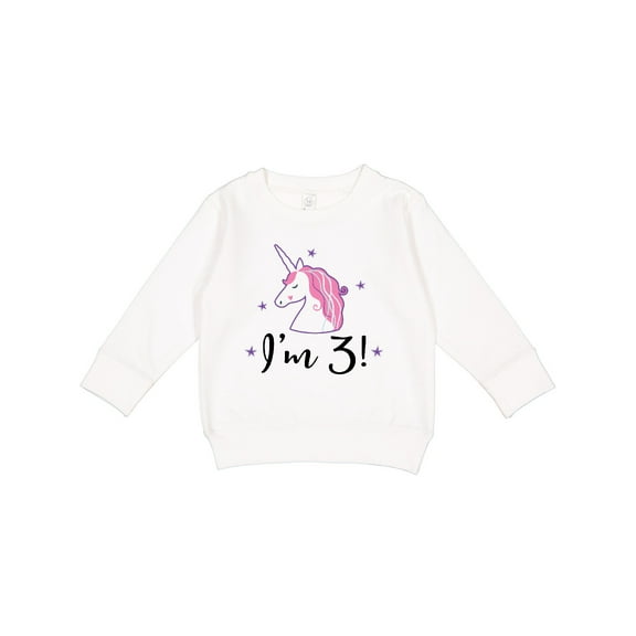 Inktastic Third Birthday Cute Unicorn Toddler Sweatshirt