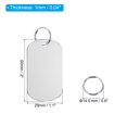 thumbnail image 2 of Uxcell Aluminum Blank Tags Rectangle Metal Stamping Blanks Pet ID Label with Key Rings Silver 10Pcs, 2 of 6