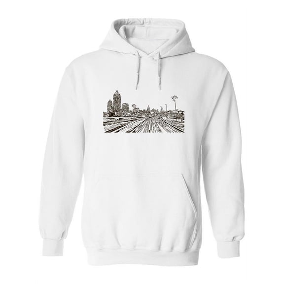 Atlanta City Roads Sketch Hoodie Women -Image by Shutterstock, Female Large