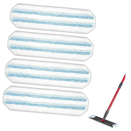 Highcool (4 Pack) H2prO Mop with H2prO Mop, Washable Mop Cloths, Microfiber Mop , Mop Pad Refill, Mopping
