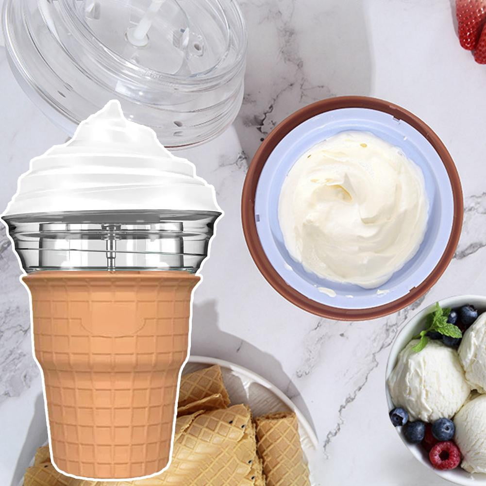 Electric Ice Cream Maker Machines, Homemade DIY Mini Dessert Yogurt Dessert Maker Cup, Mini Kitchen Appliance Tool for Summer Desserts