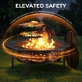 thumbnail image 6 of TrumanPick 42 inch Fire Pit Outdoor with 2 Adjustable Swivel Grills, Wood Burning Fire Pits for Outside with Poker & Lid for Patio Backyard BBQ Picnic Camping Bonfire, 6 of 11