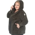thumbnail image 5 of White Mark Women's Plush Hooded Cardigan with Pockets, 5 of 6