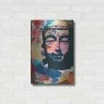 thumbnail image 3 of Luxe Metal Art 'Painted Buddha II' by Linda Woods, Metal Wall Art, 16"x24", 3 of 9