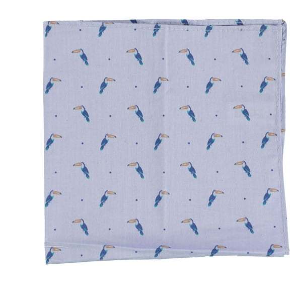 bar III Mens Toucan Pocket Square, Blue, One Size