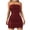 Wine, variant on DAFEI Women Sexy Strapless Bodycon PU Leather Ruched Latex Dress PU Leather Pencil Dress for Clubs & Parties