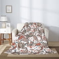 thumbnail image 2 of Throw Blanket for Couch Sofa and Bed, Paisley Floral Super Soft Plush Throw Blanket, Fuzzy Cuteness Comfy Warm Washable Flannel Blanket & Throws for All Season 60"x50", 2 of 5