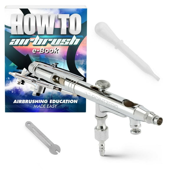 PointZero Dual-Action .5cc Gravity-Feed Airbrush Set w/ MAC Valve - .2mm Nozzle