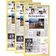 thumbnail image 1 of Fxojyvo 11x22 Newspaper Frame Set of 3, Display 11 x 22 Inch Newspaper Front Page for Wall, Light Weight and High Transparent Picture Frame - 3 Pack/Gold/11by22, 1 of 7