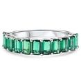 thumbnail image 2 of Pompeii 2.50Ct Emerald 11-Stone Wedding Anniversary Ring Stackable 14k White Gold Band (,), 2 of 4