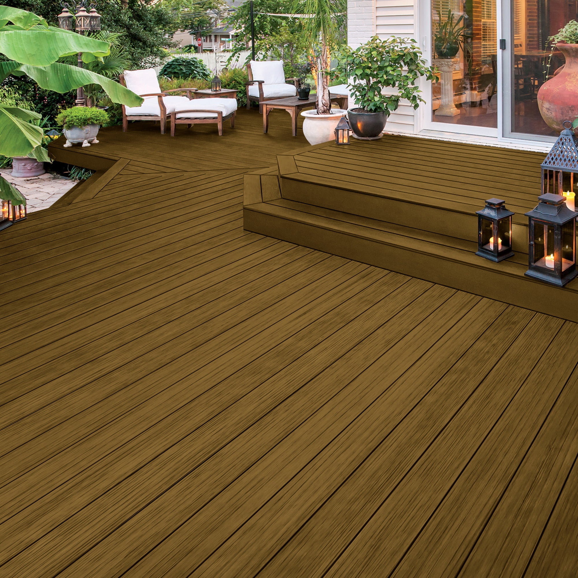 Olympic Maximum 5 Gallons ST-2008 Coffee Semi-Transparent Exterior Stain and Sealer in One Low VOC