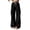 Black 10, variant on Jean Shorts Wide Leg Cargo Sweatpants, Elastic Drawstring High Waist Full Length Casual Trousers, Side Split Flap Cargo Pockets Women's Pants