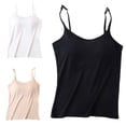 thumbnail image 2 of Uccdo Big Girls Womens Camisole Workout Yoga Racerback Tank Tops Basic Cami with Built in Shelf Bra, Pack of 3, 2 of 7