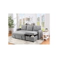 thumbnail image 3 of Serenity Gray Fabric Reversible Sleeper Sectional Sofa with Storage Chaise, 3 of 6