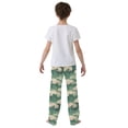 thumbnail image 4 of FORMRS Boys Pajama Pants with Pockets Size 6-8Y Kids Lounge Sleep Bottoms, Green Wave Pattern, 4 of 8