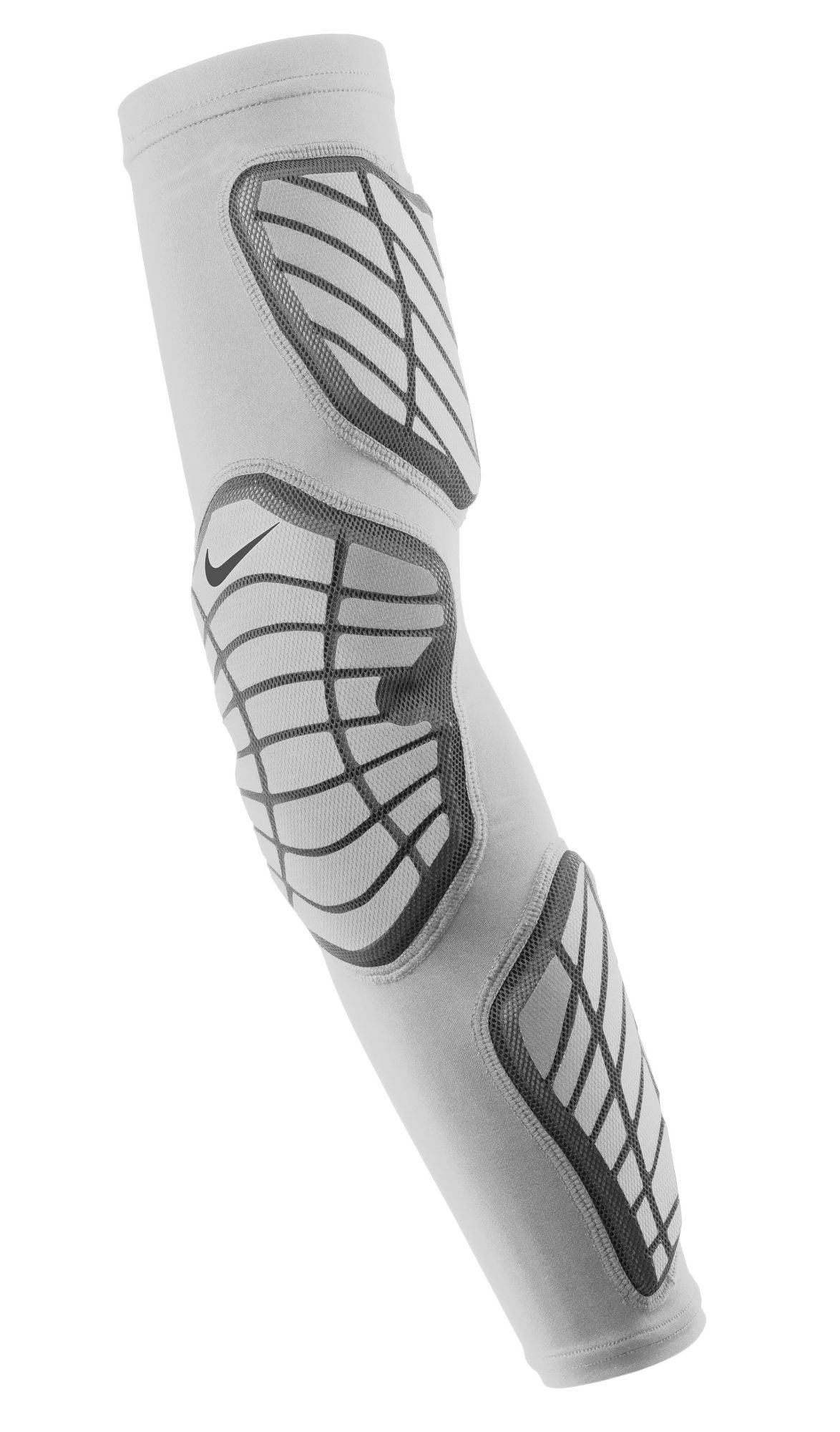 Nike Adult Hyperstrong Padded Arm Sleeve â€“ Left Arm White/Grey L/XL