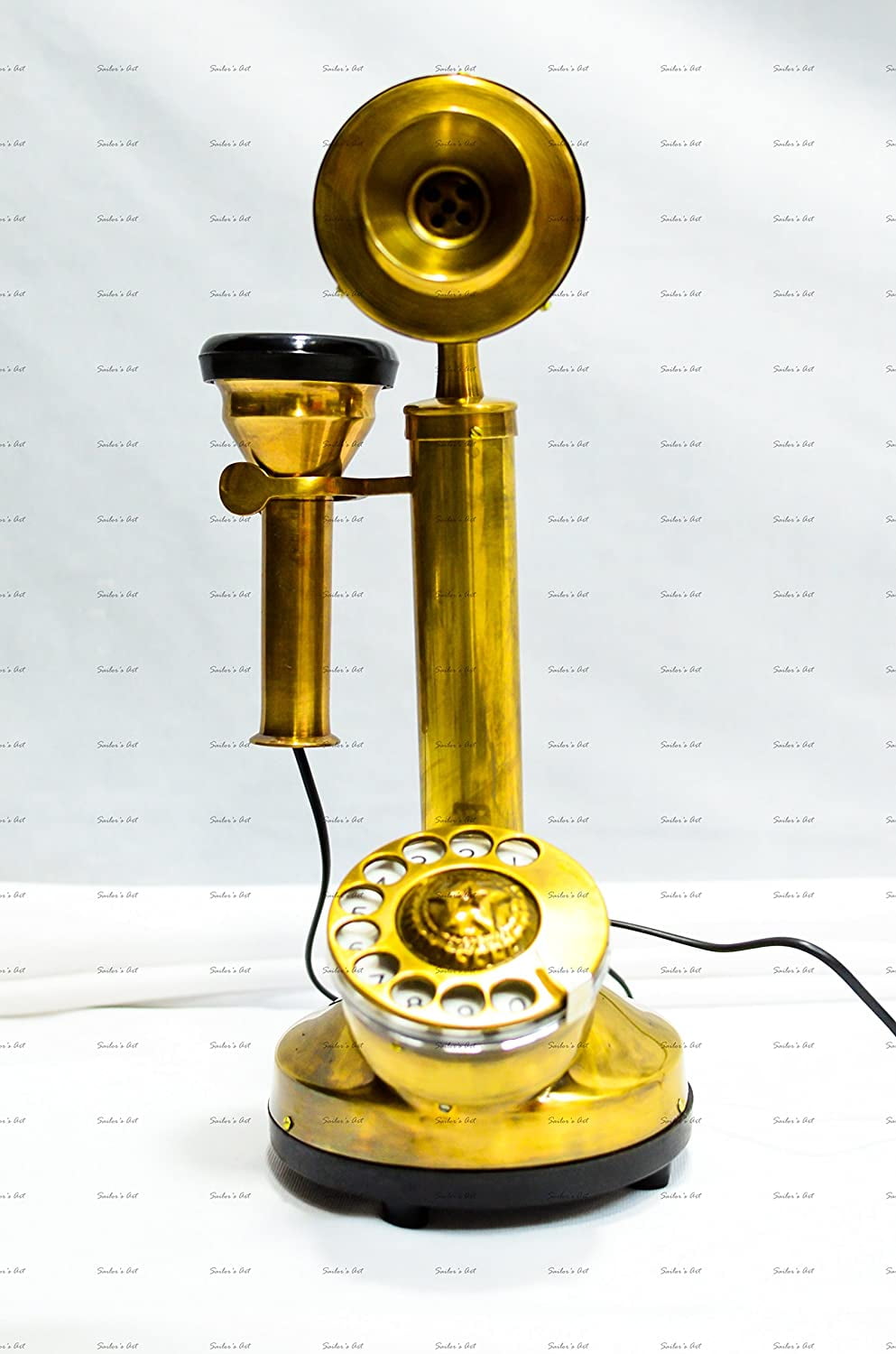 Sailor's Art Vintage Brass Antique Telephone Corded Retro Phone Vintage