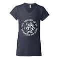 thumbnail image 2 of Wild Bobby Faith Hope & Love Three Things That Last Forever Inspirational/Christian Women Standard V-Neck Tee, Navy, X-Large, 2 of 6