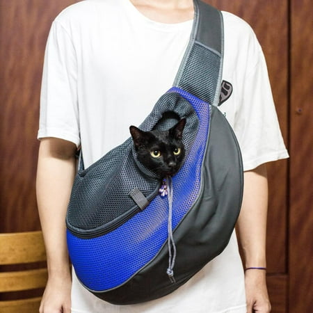 Puppy Carrier - Ktaxon Pet Carrier Out Bag Dog Cat Puppy Single Shoulder Sling Travel Bag Tote L Size Blue