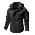 thumbnail image 2 of WTOBBY Men's Slim Fit Casual Jacket with Hood - Fast-Drying Windbreaker for Mountaineering, Outdoor Sportswear, Perfect for Active Lifestyles and Lightweight Protection,Black L, 2 of 4
