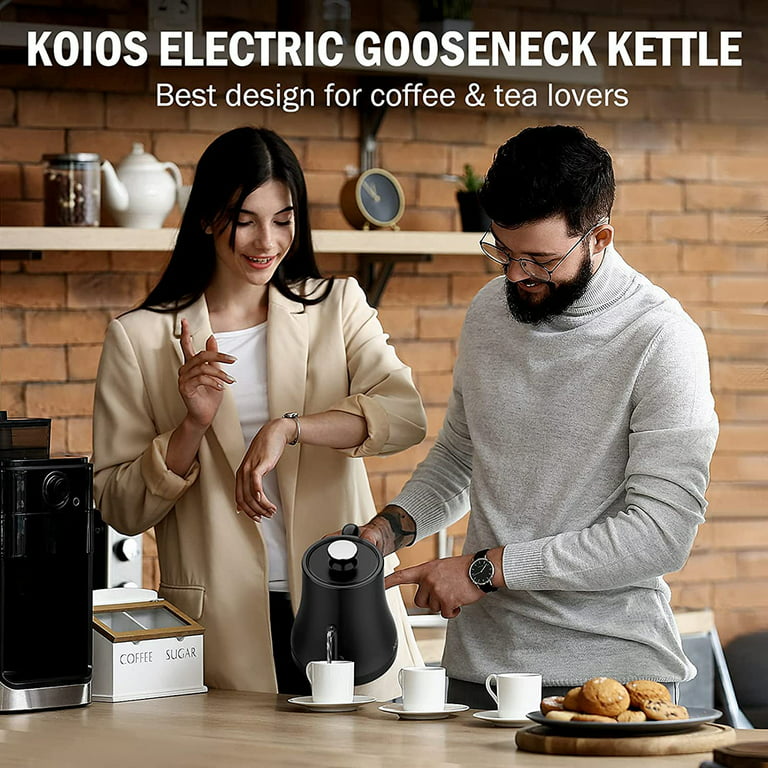 COQAZA Gooseneck Electric Kettle, Variable Temperature Control & Presets, Pour Over Coffee & Tea Kettle, Stainless Steel Electric Pour Over Kettle, RA