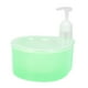 thumbnail image 1 of Dispensador de jabón para platos 2 en 1 con soporte para esponja, apto para fregadero doméstico. Verde, 1 of 9