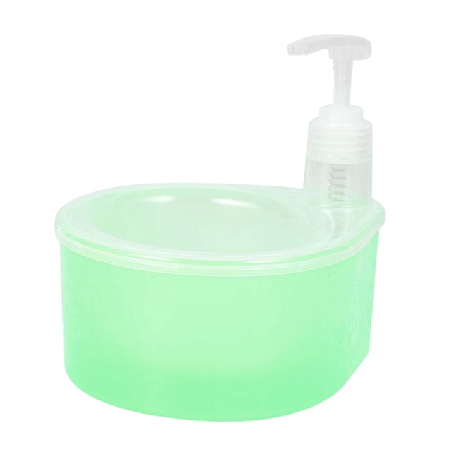 Dispensador de lavavajillas 2 en 1 con soporte para esponja Jabón lavavajillas para fregadero Verde