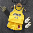 thumbnail image 1 of Basketball Training Suit Kits Tank Top Shirt + Shorts Set - Perfect Yellow LAKERS 24 60-72 Months, 1 of 4