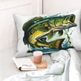 thumbnail image 4 of Fotbe Big bass fish Funda de Almohada Decorativa Estilo Occidental, Lujo en Algodón, Fundas para Almohadas King, Cojín Estampado para Decoración del Hogar-14"x20", 4 of 6