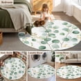 thumbnail image 5 of Round Rugs 5Ft, Eucalyptus Leaves Round Area Rug Washable Indoor Throw Carpet, Green Gold Spring Botanical Branch Soft Non Slip Circle Rug for Cabinet Bathroom Home Decor Aesthetic, 5 of 8