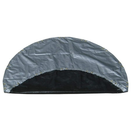 ZZYY Round 15' Diameter Heavy Duty Silver/Black Tarp - 12 Mil, 6 Oz.