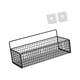thumbnail image 3 of Organizador de pared colgante, cesta colgante de alambre, cesta de alambre de acero resistente para manualidades Negro L con pegatina, 3 of 9