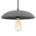 thumbnail image 6 of Worldwide Lighting  3.25 x 12 x 12 in. Remington 1-Light Concrete Grey Shade Pendant, Black, 6 of 7